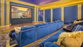 Dans Bois Crete Mansion at 9806 Inwood Road in Preston Hollow - Briggs Freeman Sotheby's homes for sale in Dallas - movie room 1