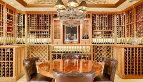 Dans Bois Crete Mansion at 9806 Inwood Road in Preston Hollow - Briggs Freeman Sotheby's homes for sale in Dallas - wine room