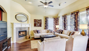 This beautiful four-bedroom home at 12709 Homestretch Drive in Fort Worth offers an open floor plan and rich hardwood floors. Listed at $272,500. Photo / Briggs Freeman Sotheby’s International Realty
