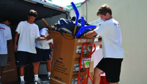 Highland Park High's Replay Sports Helps Others Play-loading truck