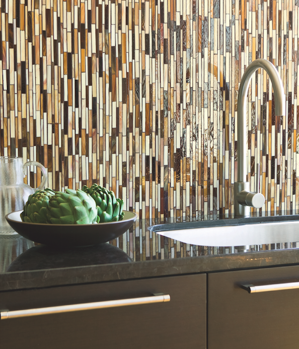 Glass and marble tile courtesy of Walker Zanger. 