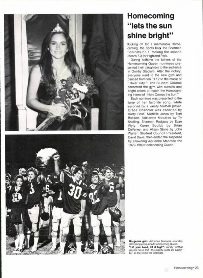 Highland Park 100 homecoming queen