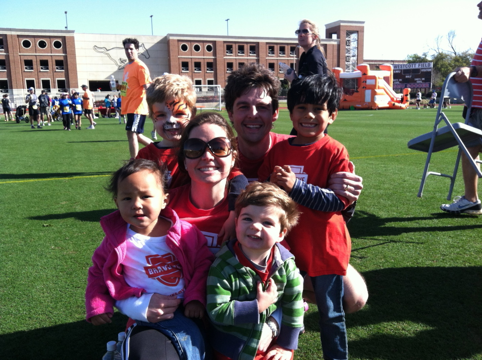 Ellen and family at Adoption Run
