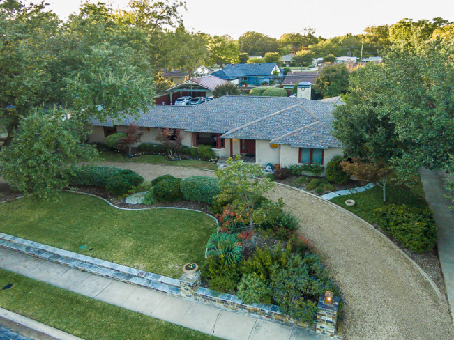 7151 Brookcove Lane Dallas 75214, Lakewood Green Cove Estate, Briggs Freeman Sotheby's luxury home for sale in Dallas Fort Worth-exterior aerial