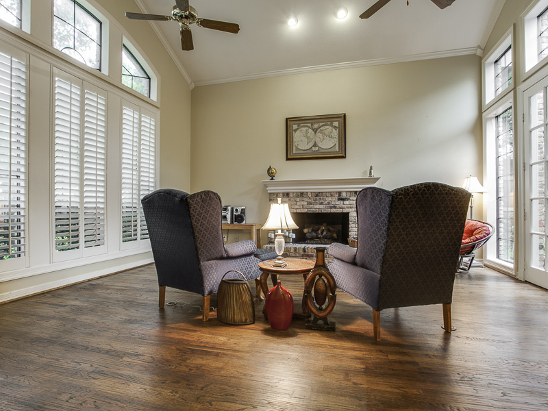 4027 Cobblers Lane Dallas 75287, Jennifer Stolarski, Briggs Freeman Sotheby's luxury homes for sale in Bent Tree West North Dallas-living room fireplace