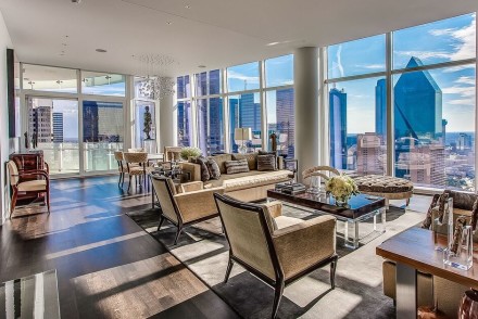 1918 N Olive Street #2403 75201, Uptown, Ilene Christ, Briggs Freeman Sotheby's luxury homes for sale in Dallas -living room view